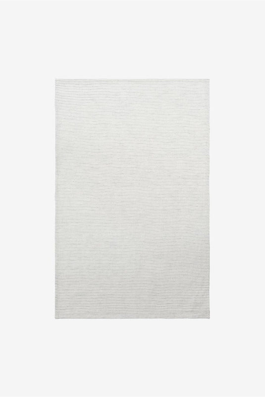 Pin Stripe Linen Kitchen Towel Off White