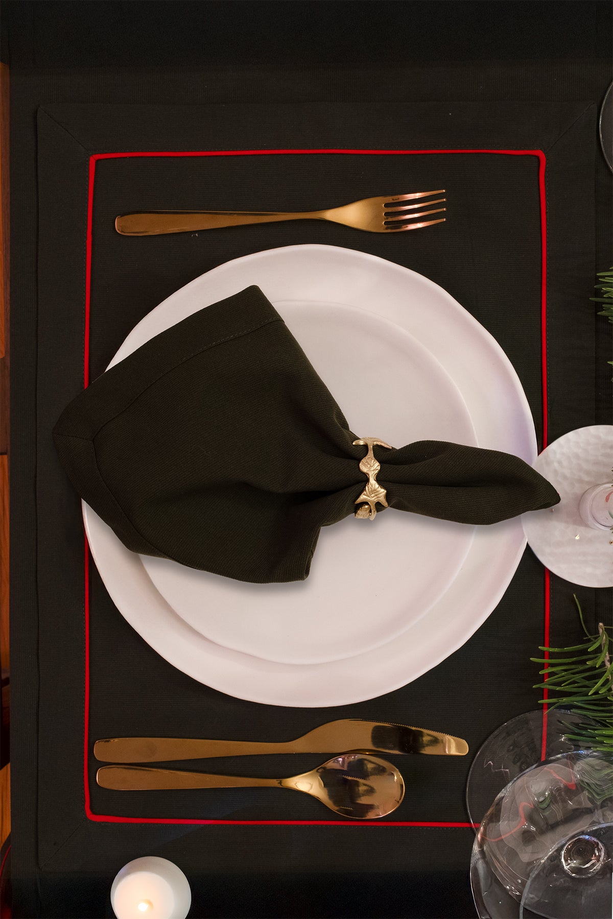 Corduroy Kumaştan 2'li Peçete Seti