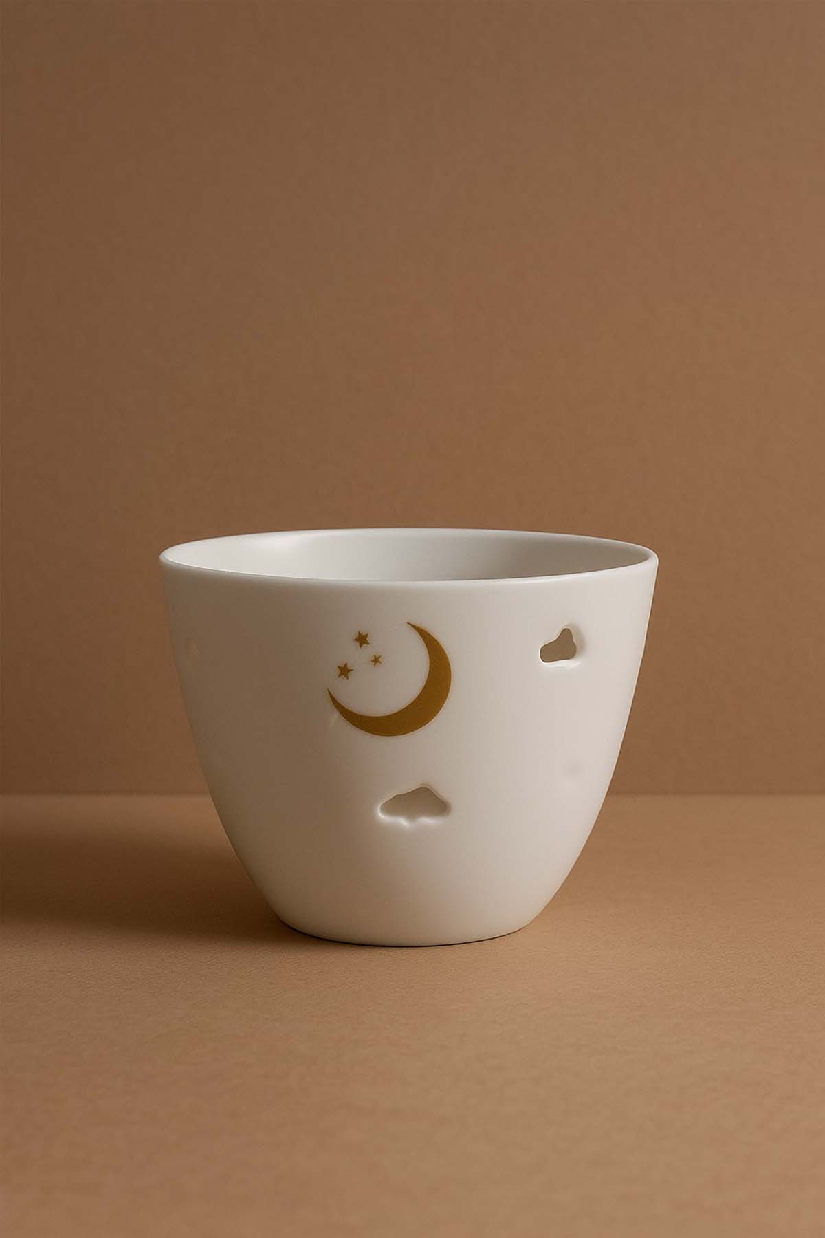 Şiir Işığı Porselen Mumluk 8x6 cm