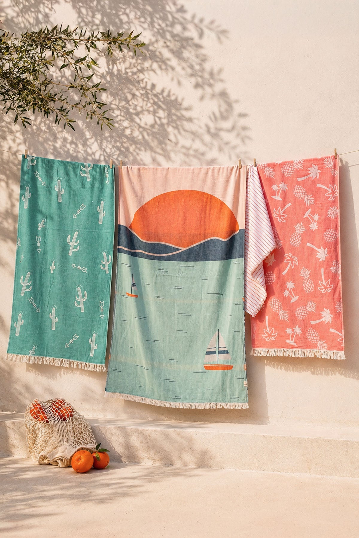 Seascape Jakarlı Peştemal Mint Taşıma Çantalı