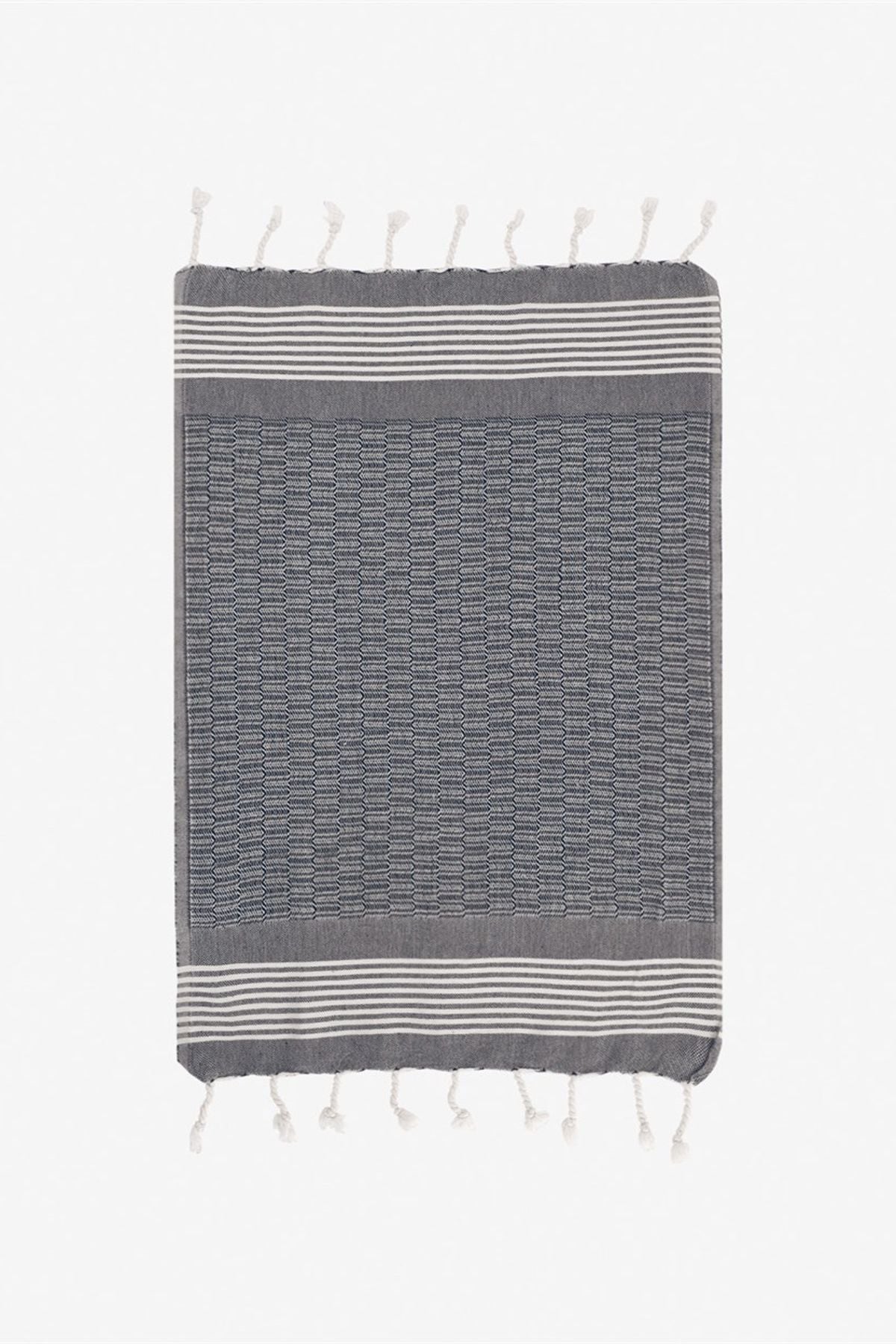 Stripe Tactile 2'li Havlu Seti Siyah