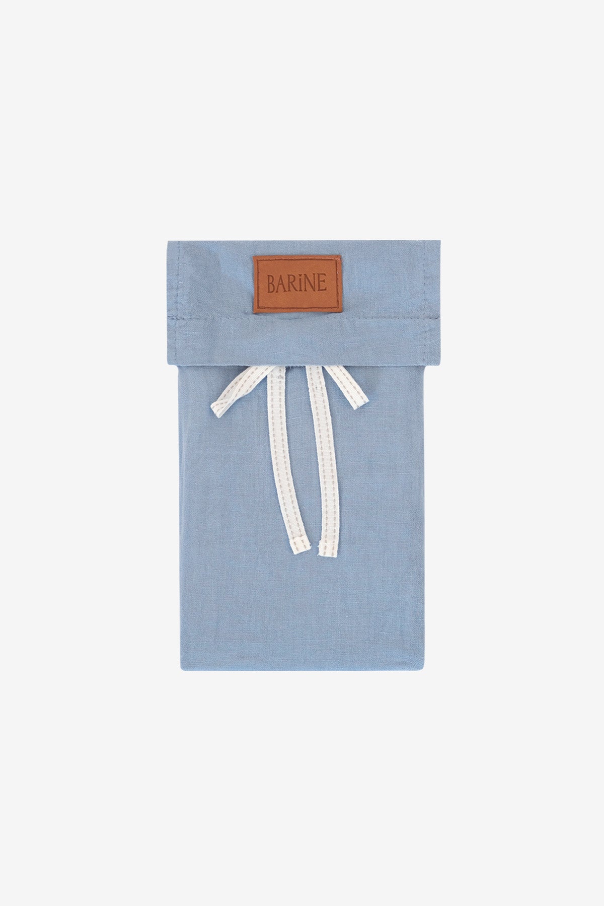 Yıkanmış Keten Yastık Kılıfı 2'li Set Mavi