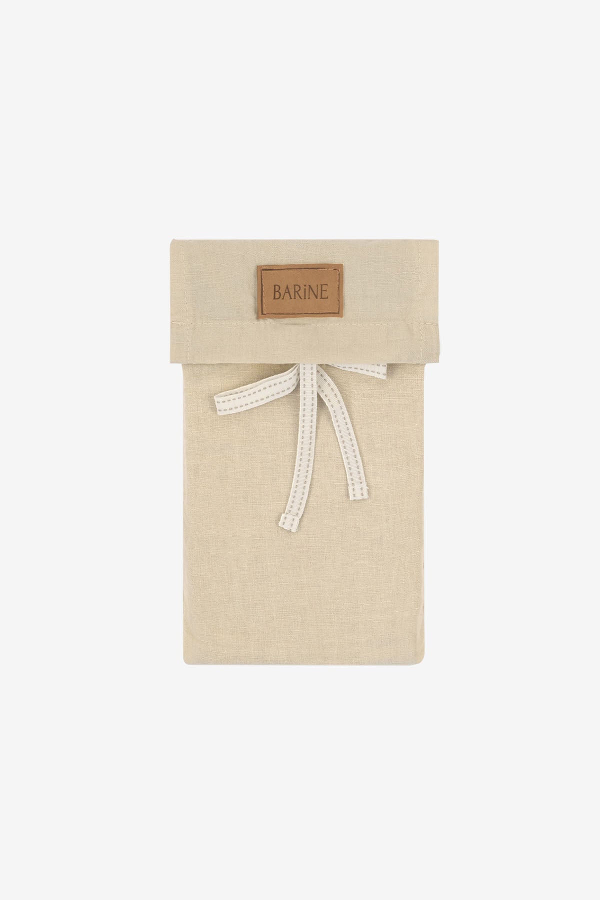 Yıkanmış Keten Yastık Kılıfı 2'li Set Bej