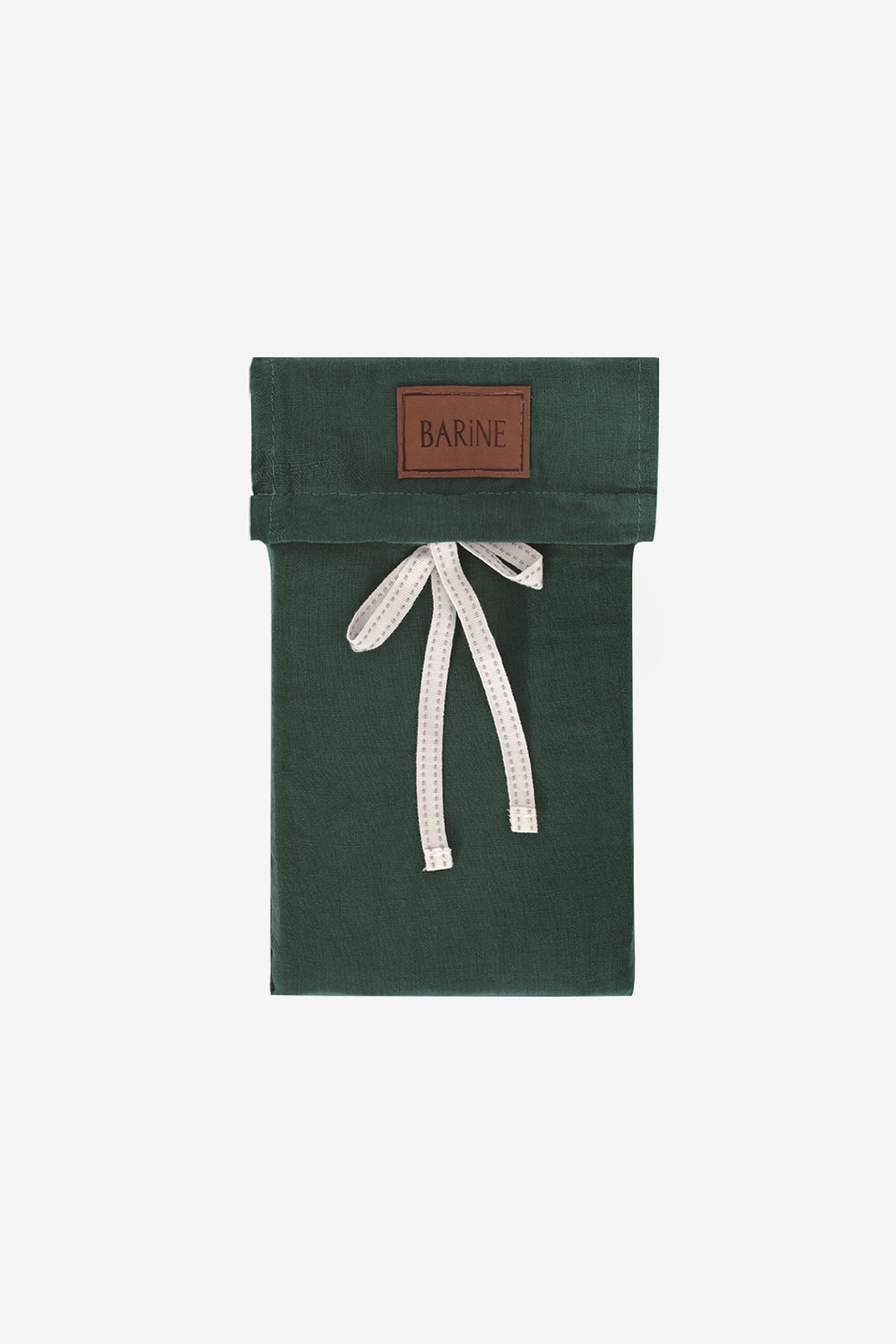 Yıkanmış Keten Yastık Kılıfı 2'li Set Yeşil