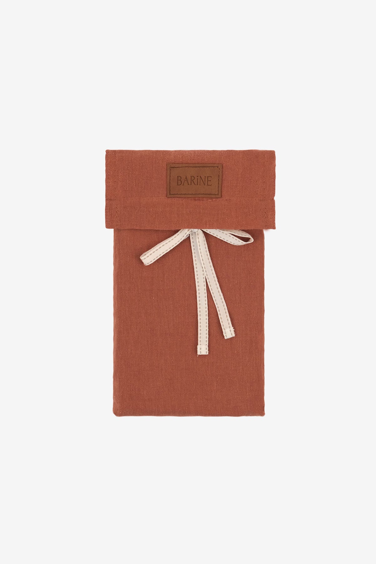 Yıkanmış Keten Yastık Kılıfı 2'li Set Turuncu