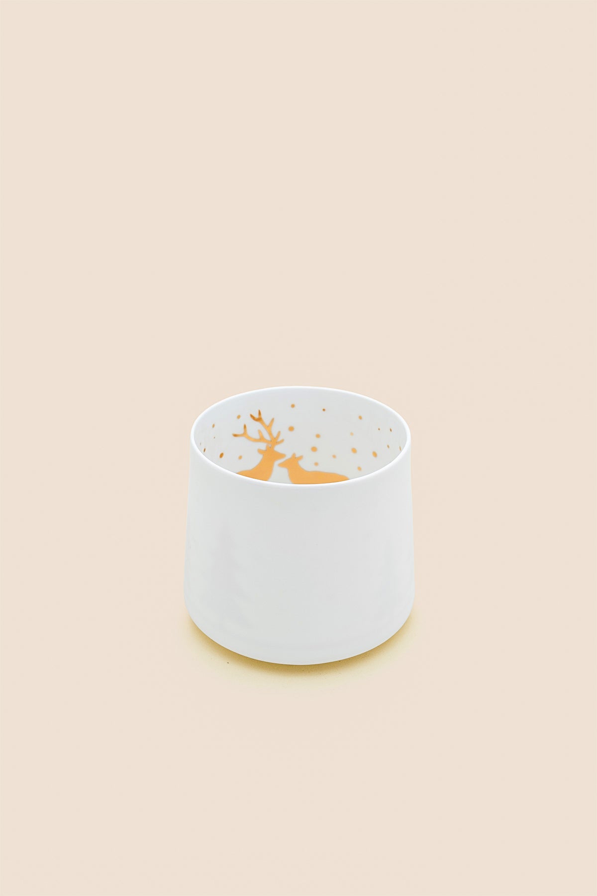 Geyik Desenli Porselen Mumluk