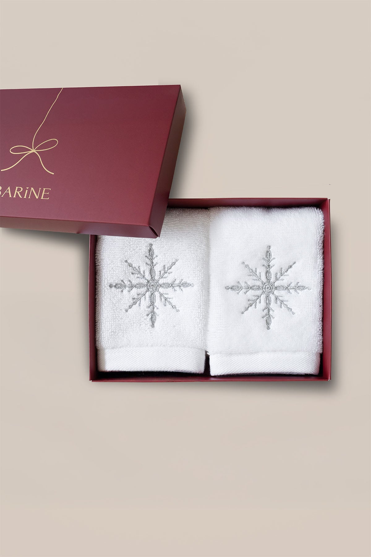 Kartanesi Nakışlı Pamuk Bukle Havlu 2'li Set 600gr/m2