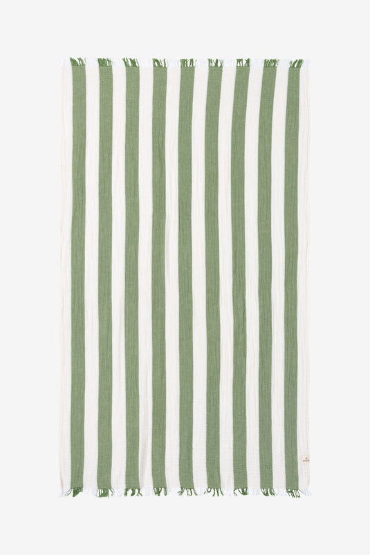 Striped Gauze Pestemal Green