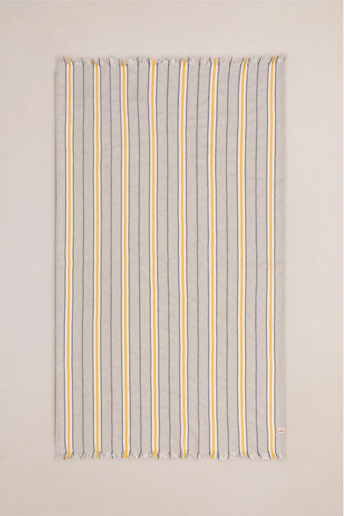 Striped Linen Linen Loincloth Yellow