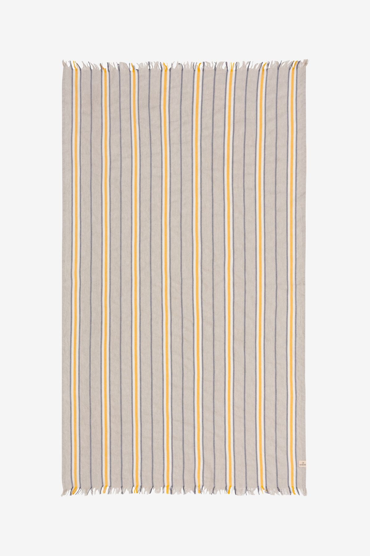 Striped Linen Keten Peştamal Sarı