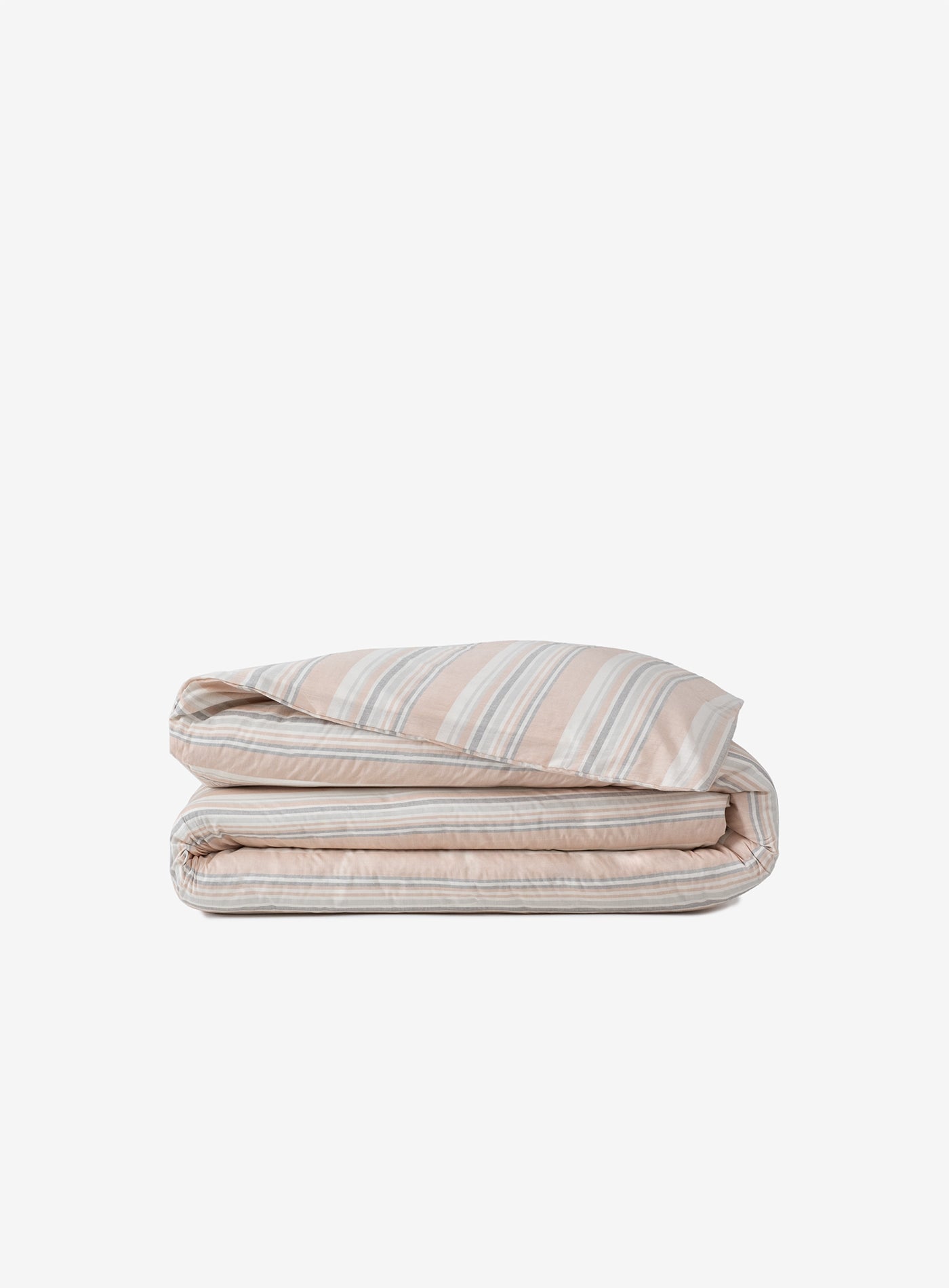 Striped Smooth Percale Nevresim Apricot