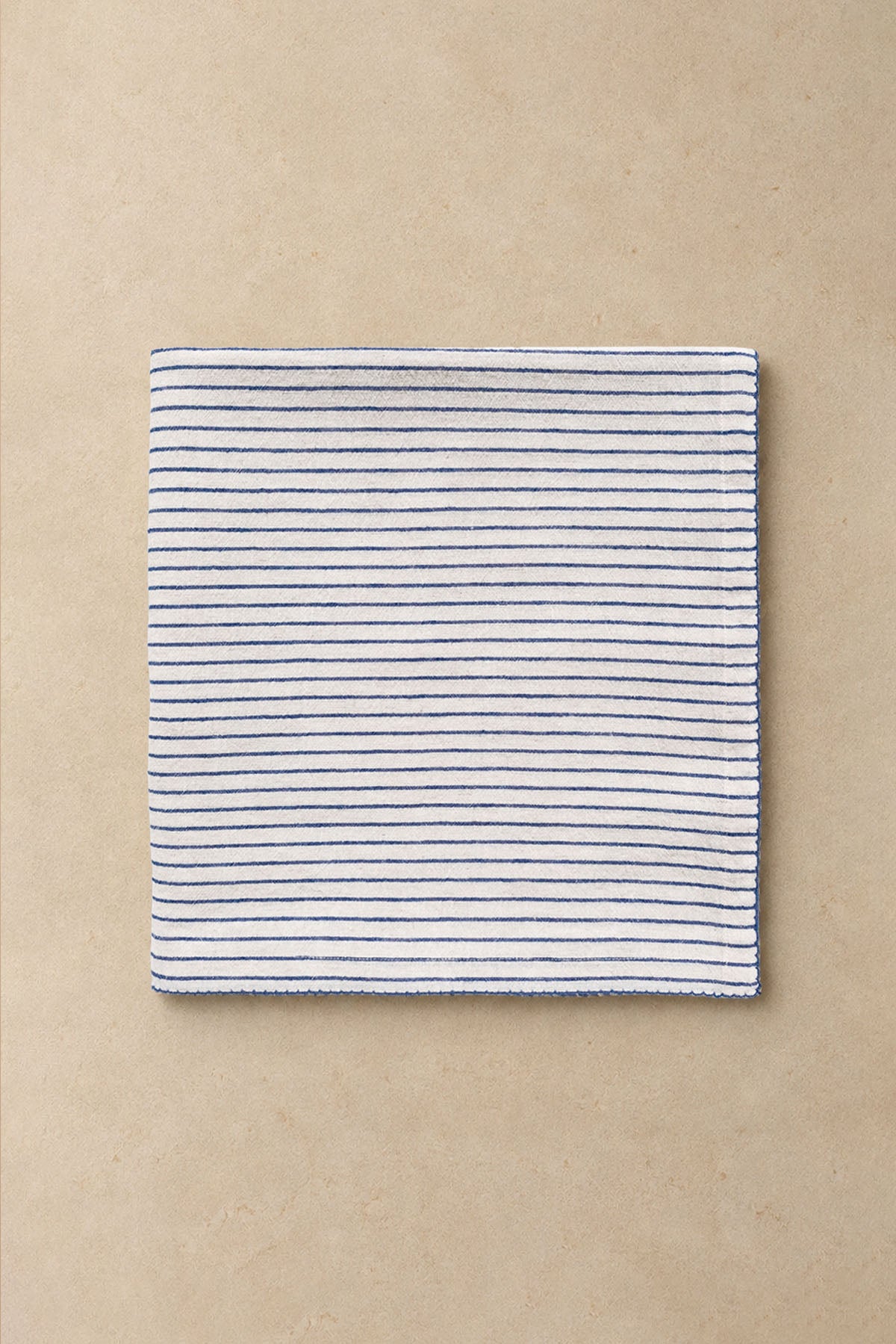 Striped Decorative Topstitched Tablecloth