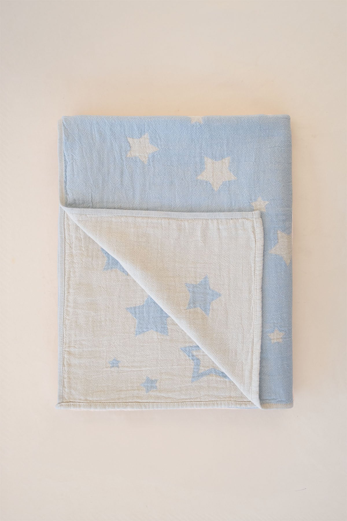 Twinkle Star Yıldız Jakarlı Çocuk ve Bebek Battaniyesi Mavi
