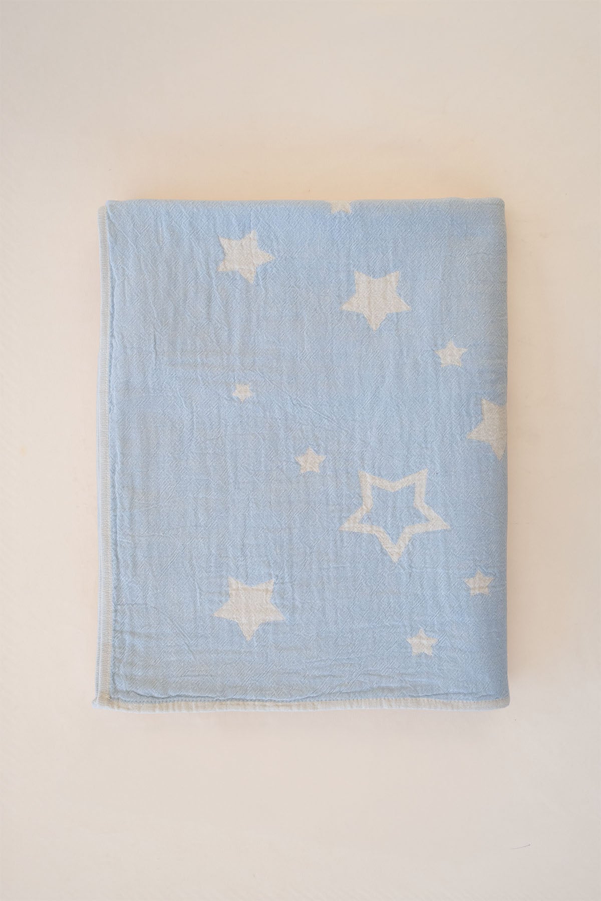 Twinkle Star Yıldız Jakarlı Çocuk ve Bebek Battaniyesi Mavi