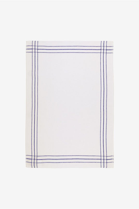 Waffle Kitchen Towel Set of 2 Cream-Navy Blue