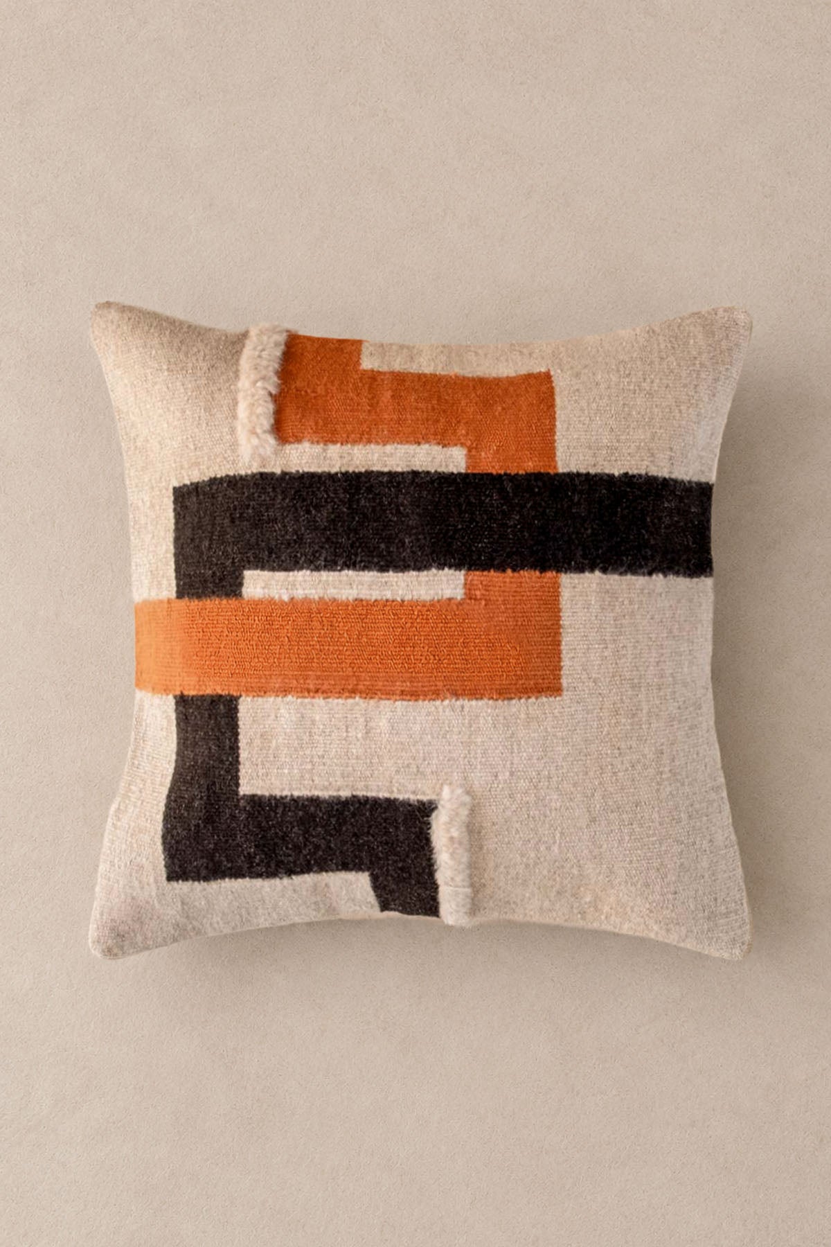 Handmade Labyrinth Pattern Wool Cushion Cover