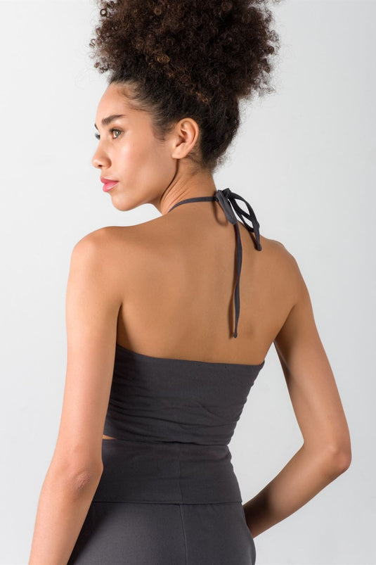 Wrap Top Bustier Anthracite
