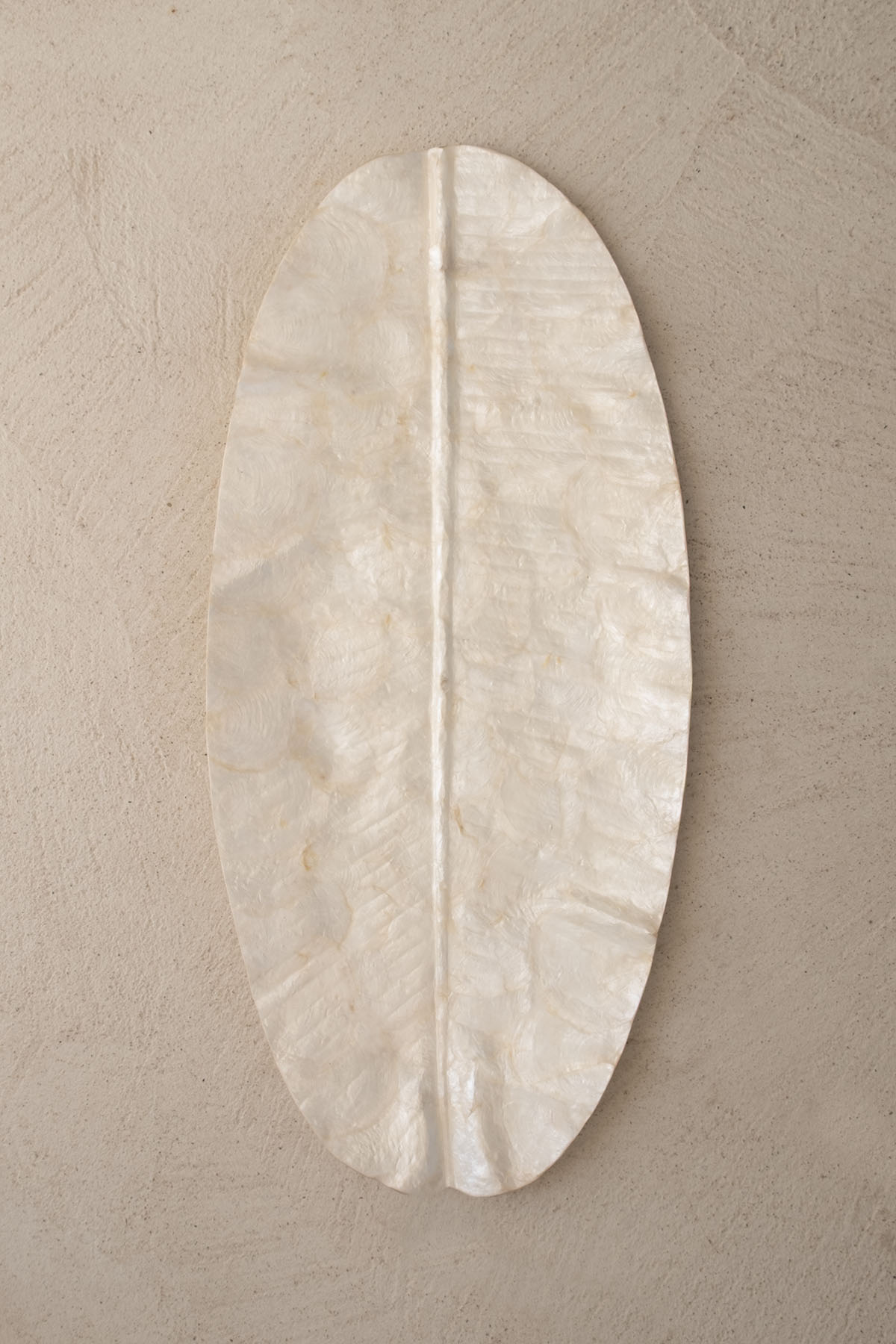Yaprak Şeklinde Sedef Dekoratif Tabak 26x60 cm