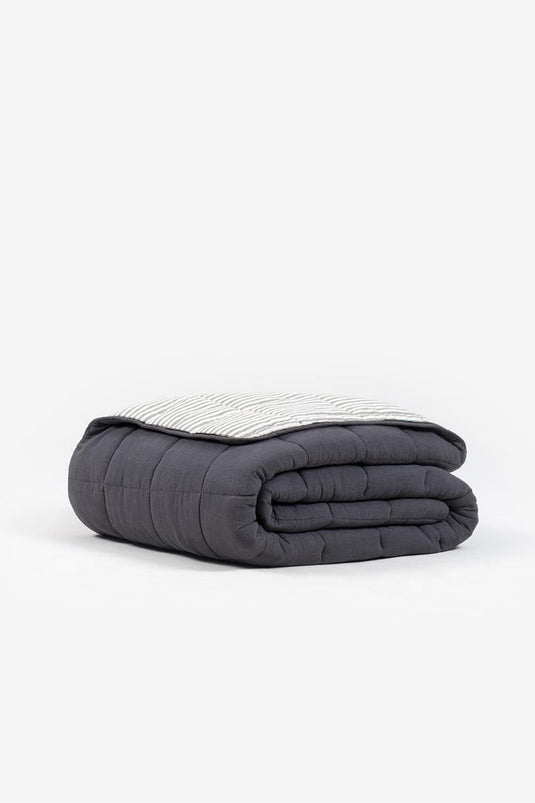 Embrace Bedspread Anthracite-Khaki