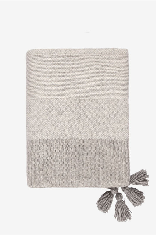 Frame Wool Sofa Throw Blanket Gray