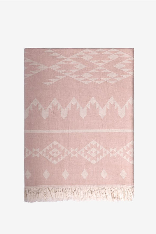 Jeté de canapé Kilim Rose Fumée