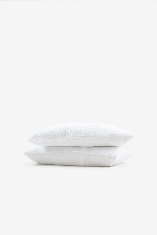 Koza Muslin Pillowcase Set of 2 White