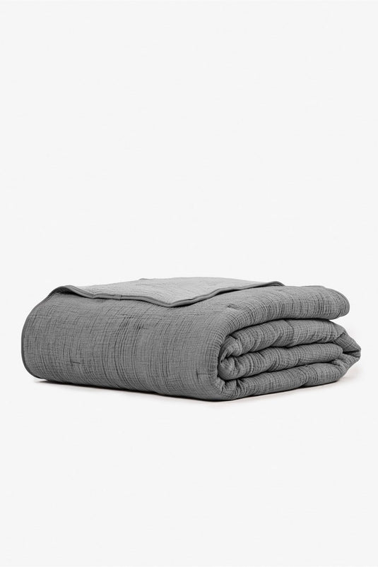 Муслиновое одеяло Koza темно-серое