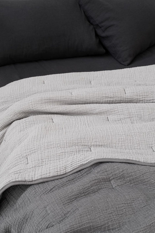 Муслиновое одеяло Koza темно-серое