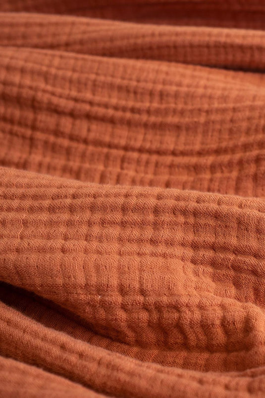 Linen Gauze Linen Bedspread Cinnamon