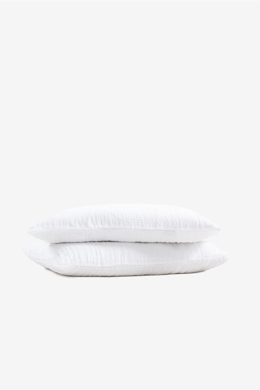 Famous Linen Pillowcase Set of 2 White