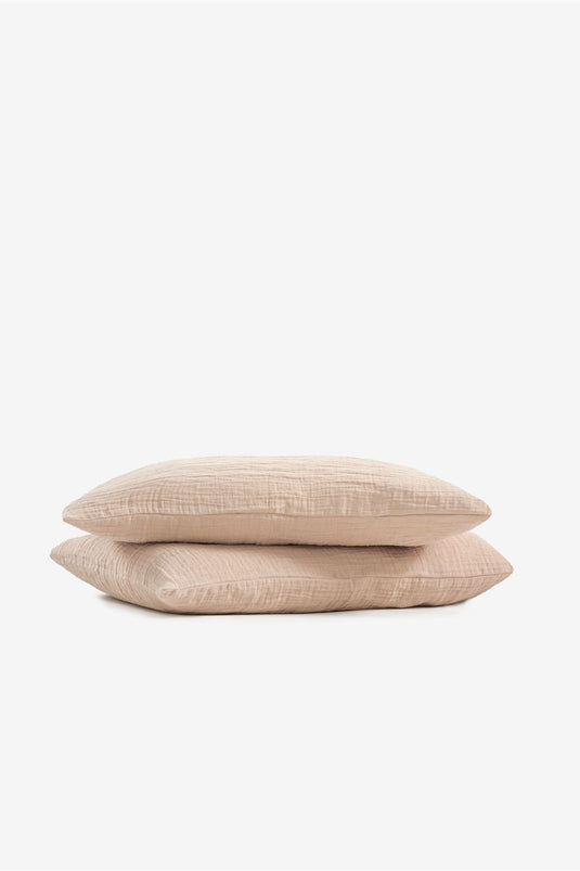 Famous Linen Pillowcase Set of 2 Nougat