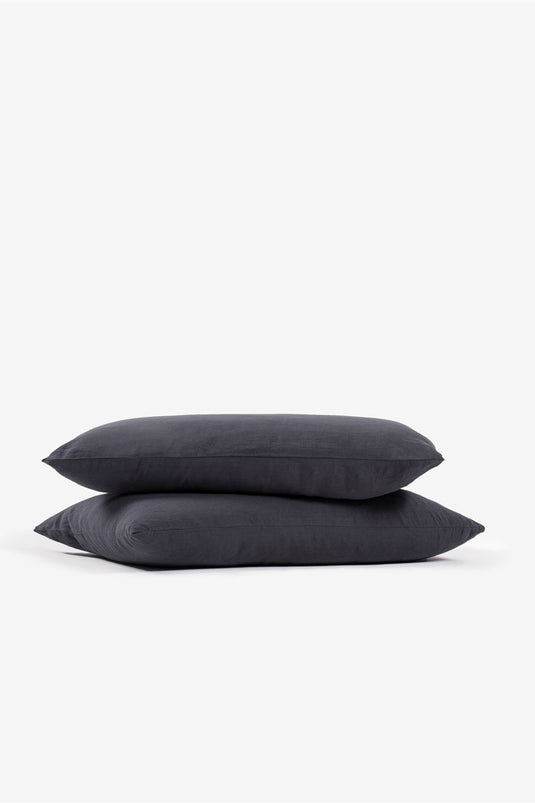 Serenity Linen Pillowcase Set of 2 Anthracite