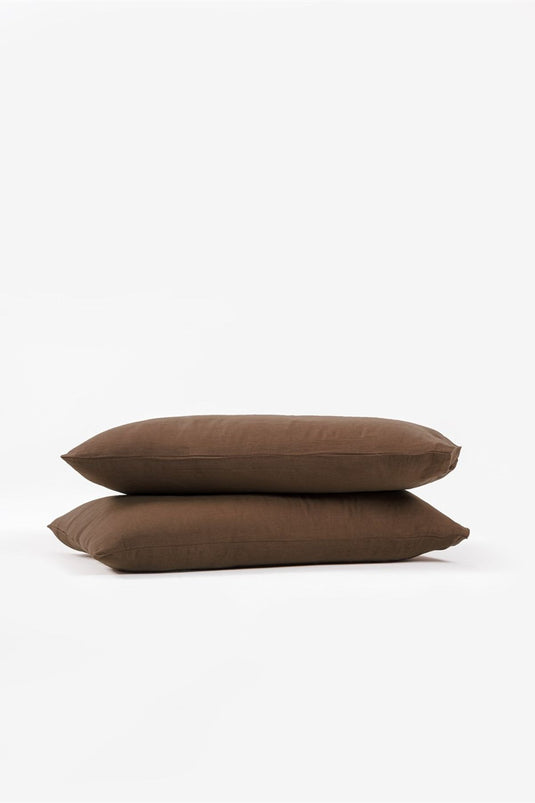 Serenity Linen Pillowcase Set of 2 Bison