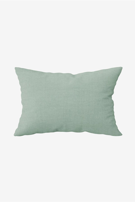 طقم غطاء وسادة من الكتان سيرينيتي مكون من قطعتين باللون الأخضر الفاتح