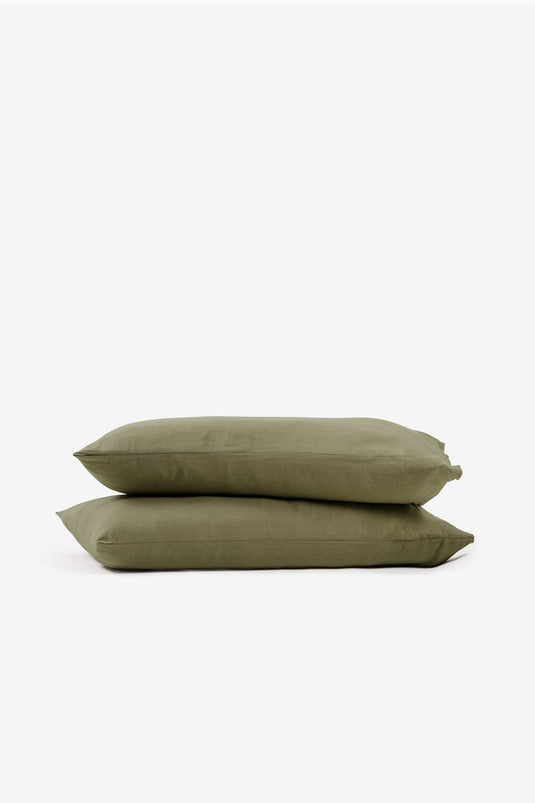 Serenity Linen Pillowcase Set of 2 Khaki