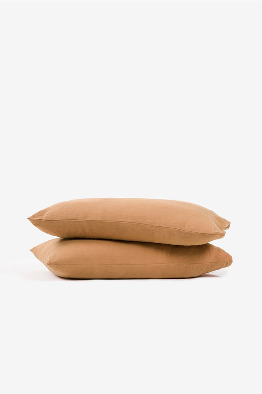 Serenity Linen Pillowcase Set of 2 Indian Tan
