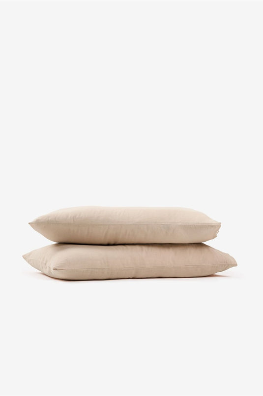 Serenity Linen Pillowcase Set of 2 Nougat