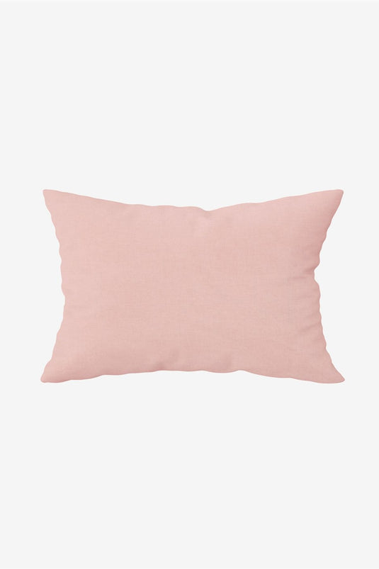 طقم غطاء وسادة من الكتان سيرينيتي مكون من قطعتين باللون الوردي
