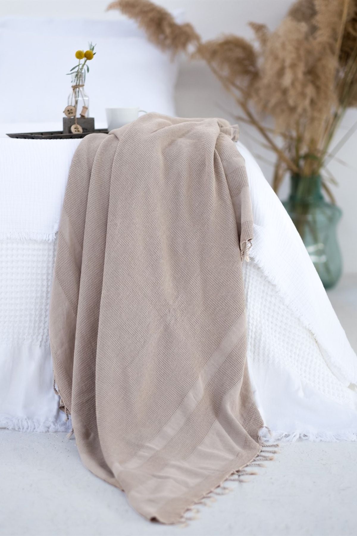 Stone Koltuk Şalı Bej