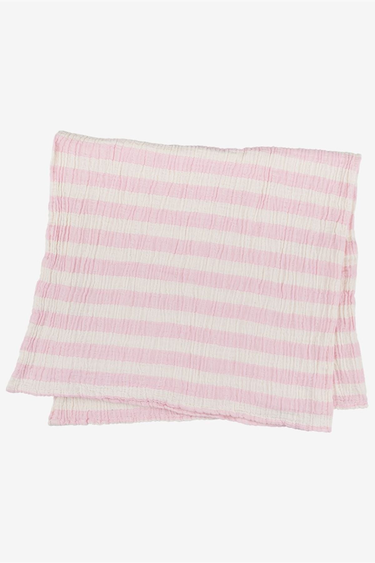 Stripy Müslin Pembe