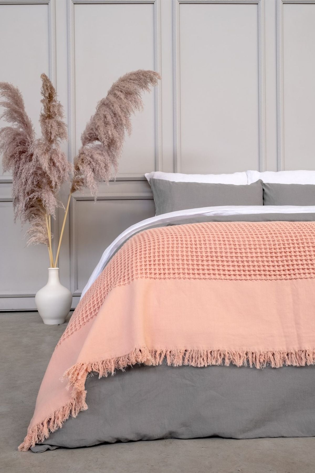 Waffle Bedspread Evening Sand