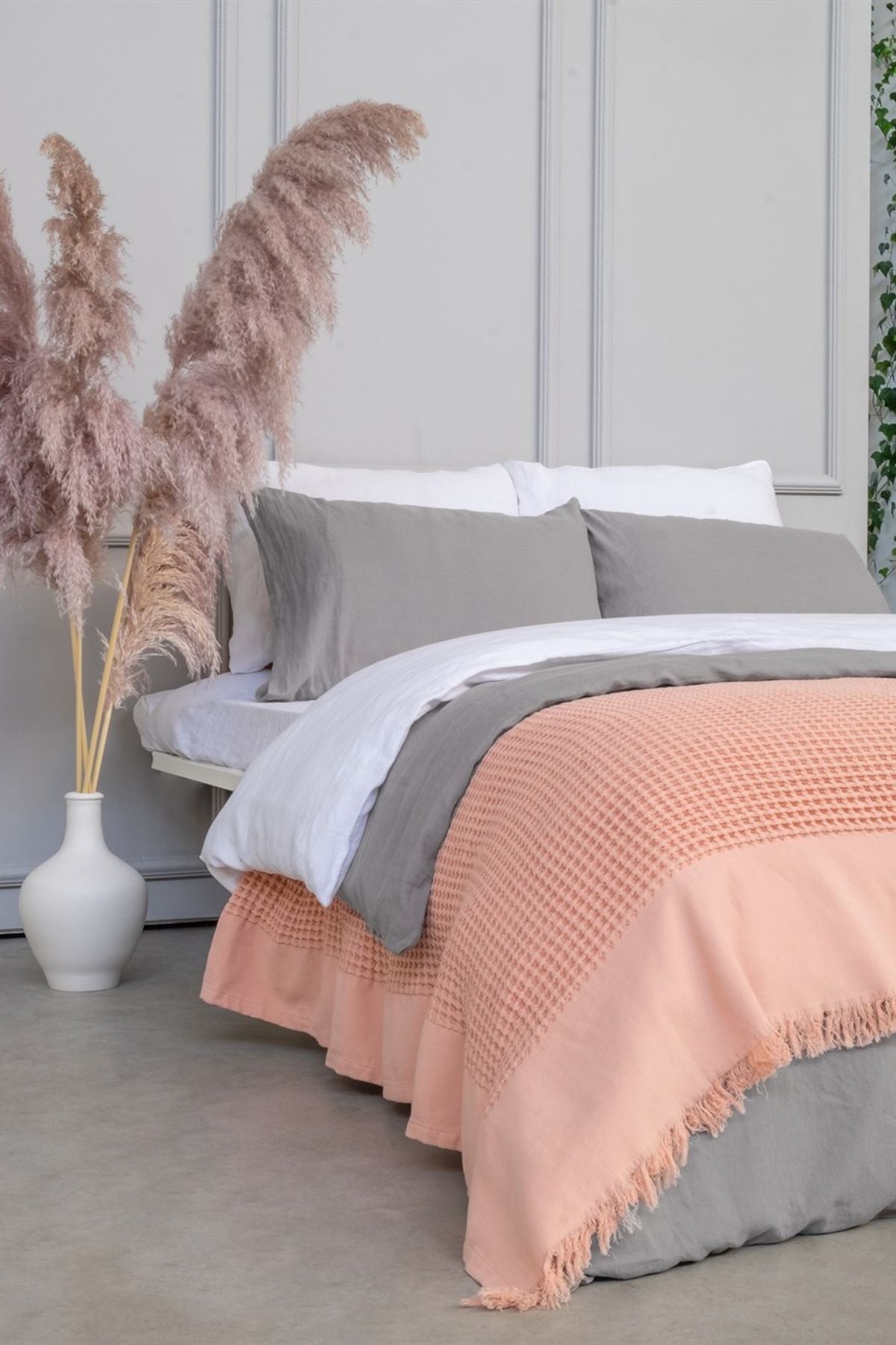 Waffle Bedspread Evening Sand