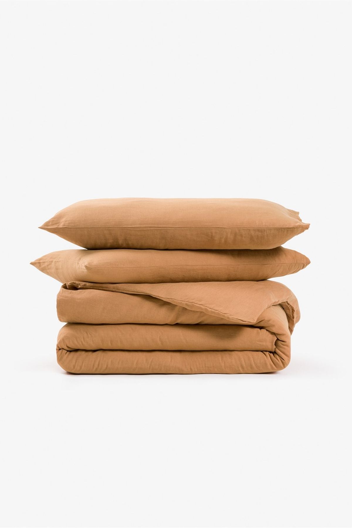 Washed Linen Keten Nevresim İndian Tan