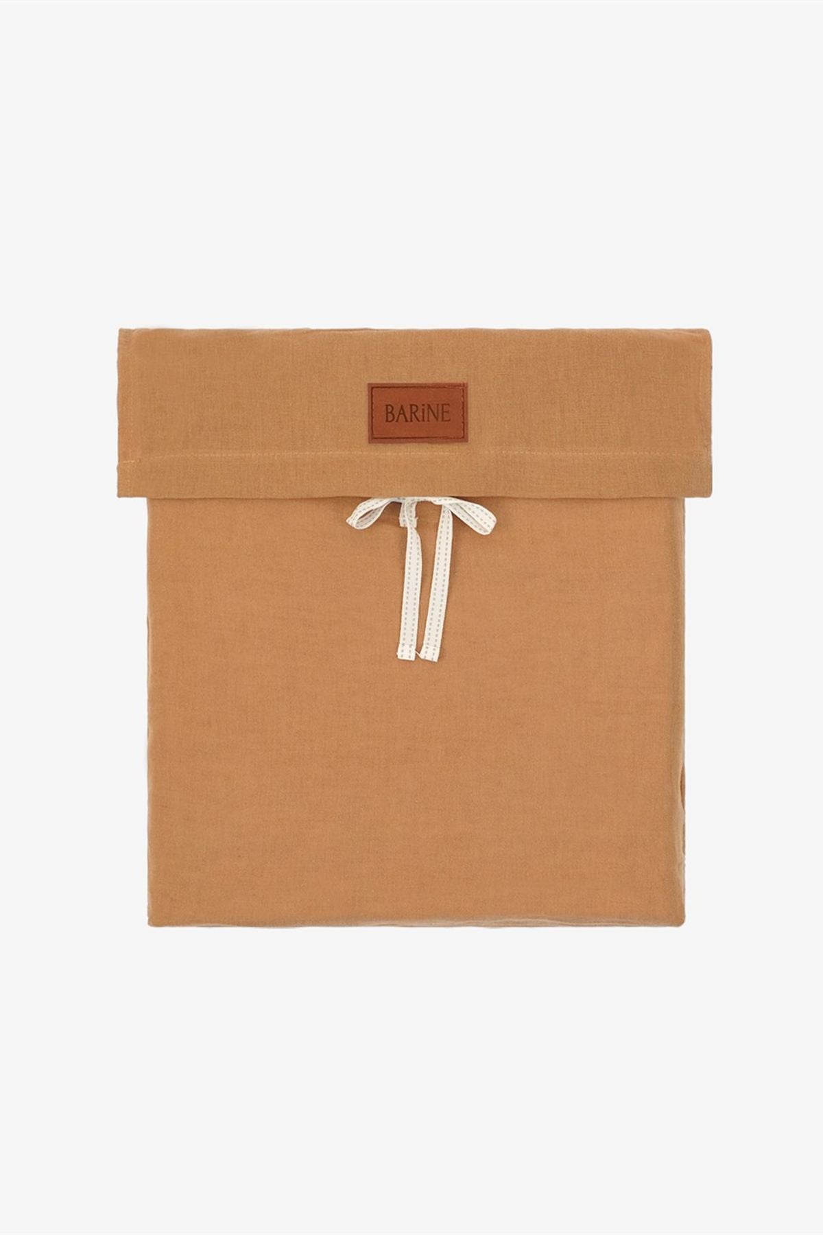 Washed Linen Keten Nevresim İndian Tan