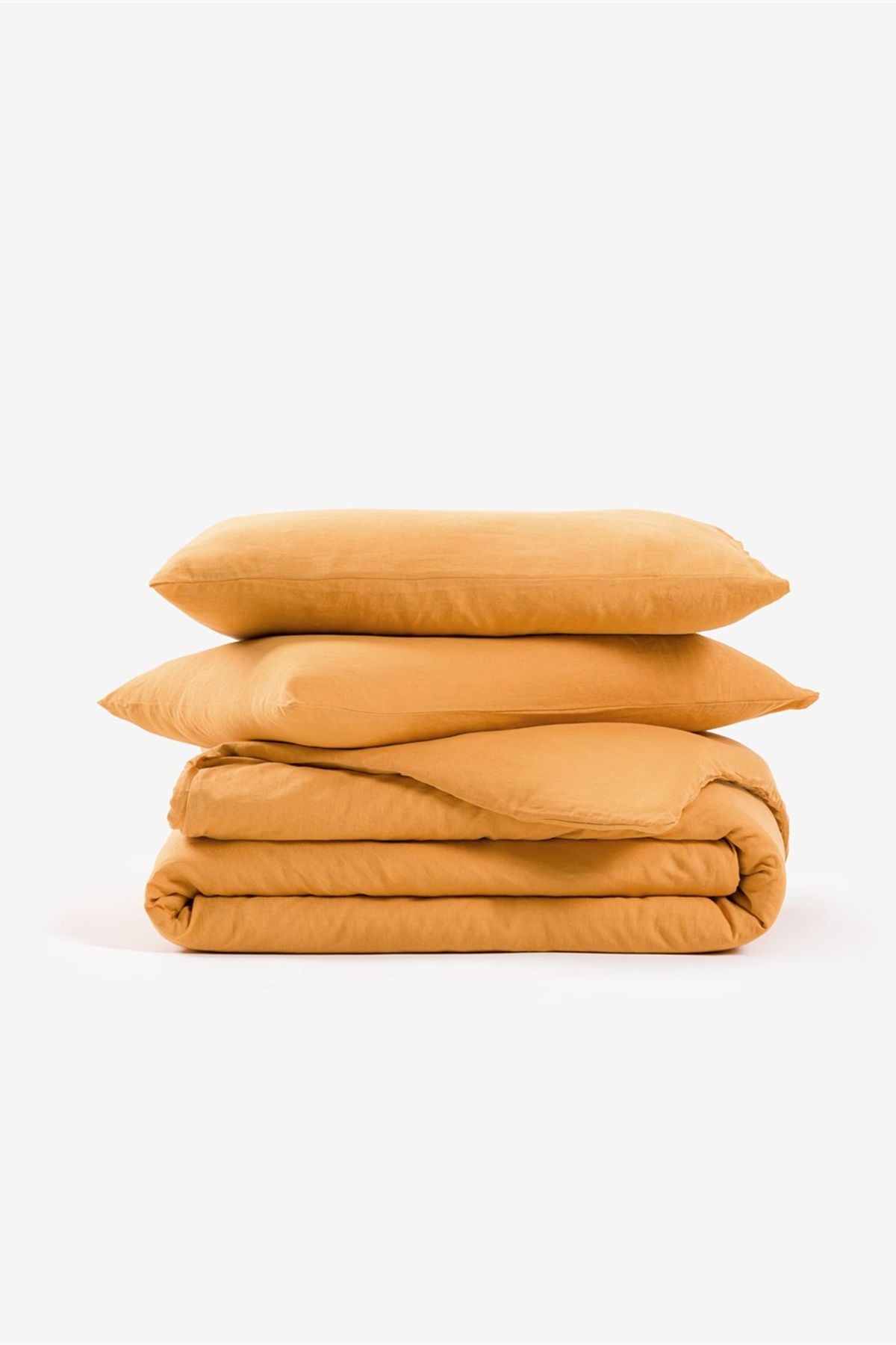 Washed Linen Keten Nevresim Oak Buff