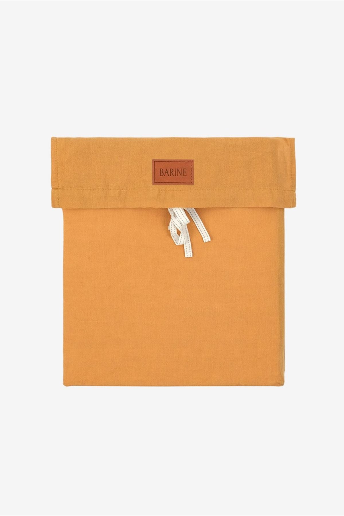Washed Linen Keten Nevresim Oak Buff