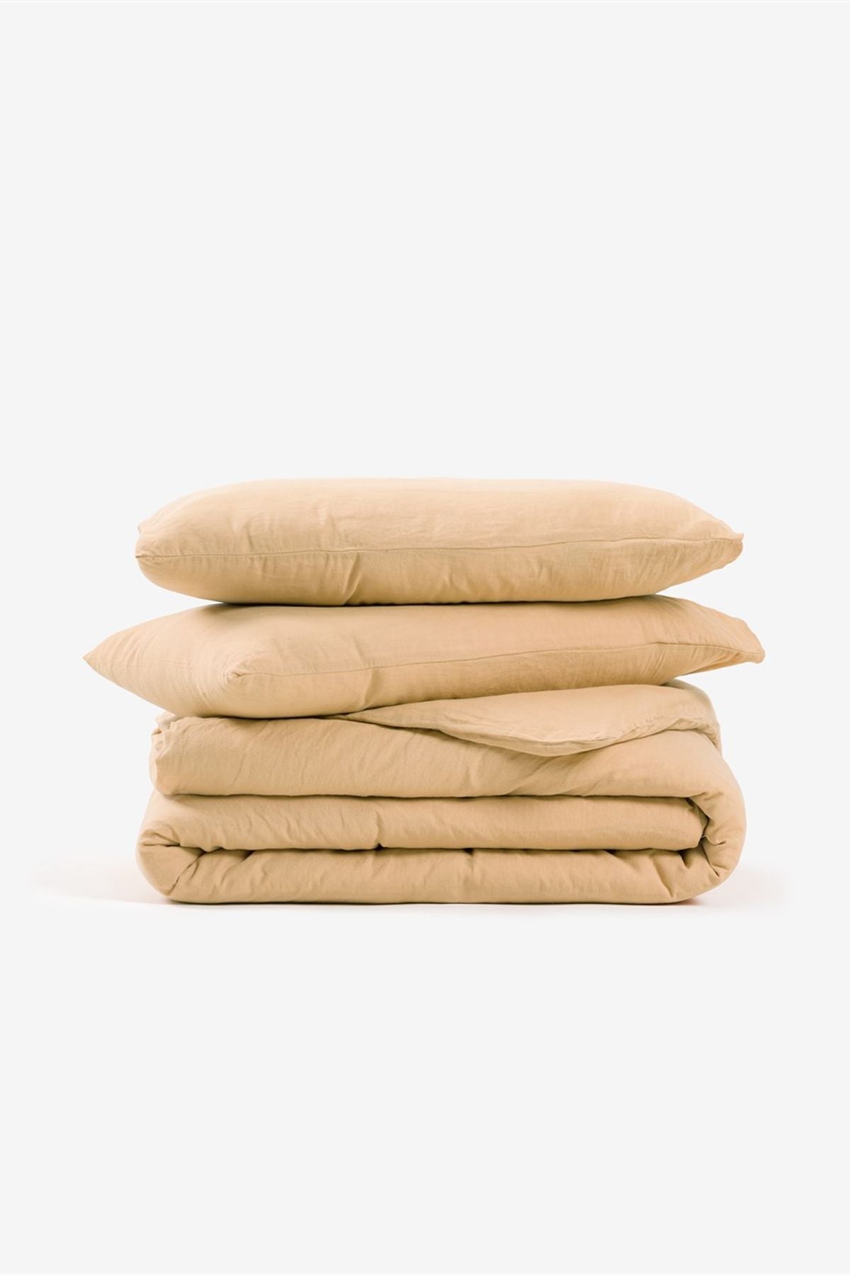 Washed Linen Keten Nevresim Sand