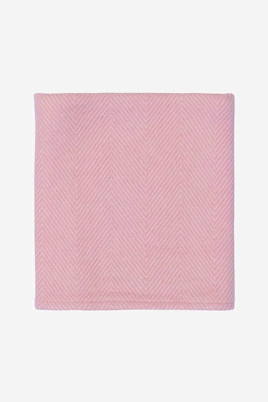 بطانية صوف متعرجة للأطفال باللون الوردي